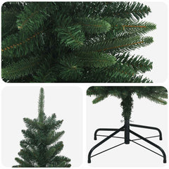 vidaXL Artificial Slim Christmas Tree 120 cm PE and PVC Green 4