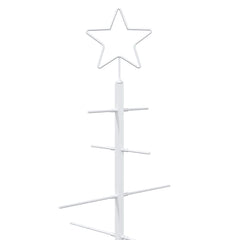 vidaXL Metal Christmas Tree KUOPIO 120 cm Steel White 5