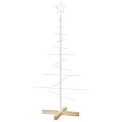 vidaXL Metal Christmas Tree KUOPIO 120 cm Steel White 2