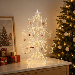 Metal Christmas Tree KUOPIO Steel White 60 cm