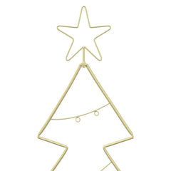vidaXL Metal Christmas Tree with Stand KUOPIO 125 cm Steel Gold 5