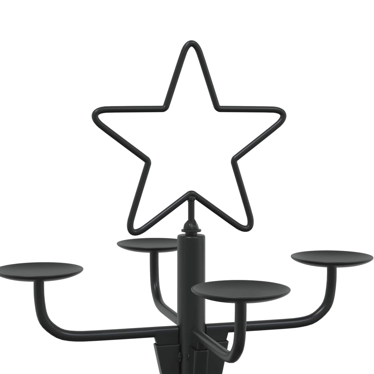 Metal Christmas Tree with Holder KUOPIO Steel Black 180 cm