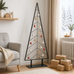 Metal Christmas Tree KUOPIO Steel Black 150 cm