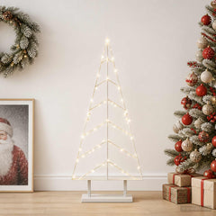 Metal Christmas Tree KUOPIO Steel White 90 cm