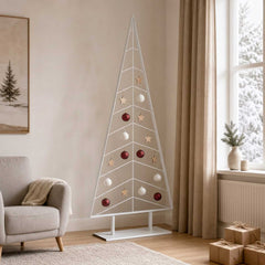Metal Christmas Tree KUOPIO Steel White 210 cm