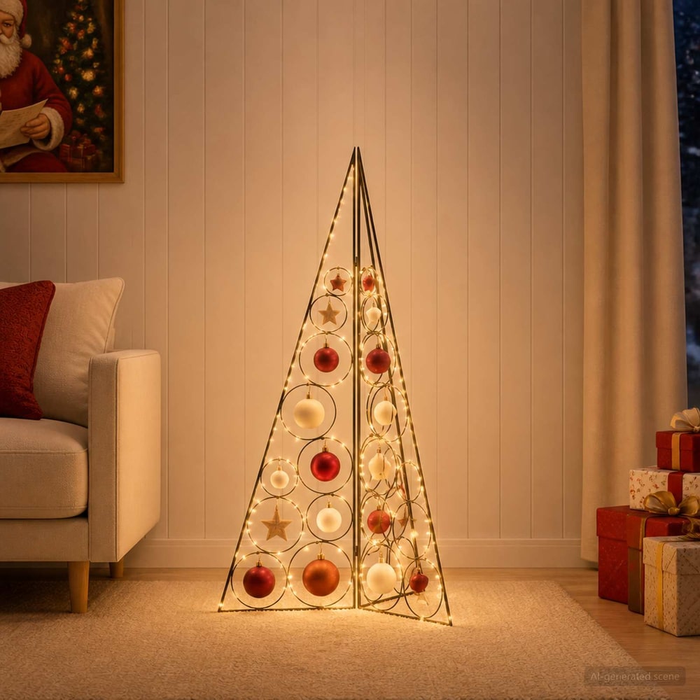 Metal Christmas Tree KUOPIO Steel Black 100 cm