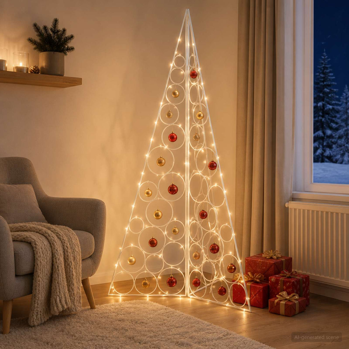 vidaXL Metal Christmas Tree KUOPIO Steel