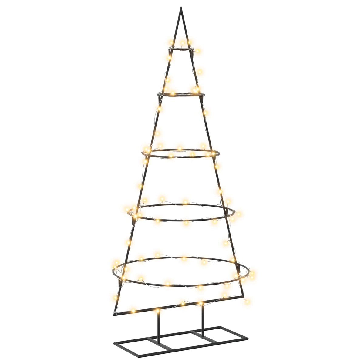 Metal Christmas Tree with Stand KUOPIO Steel Black 125 cm with LED