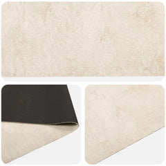 Kitchen Rug Cream Concrete Polyamide Washable
