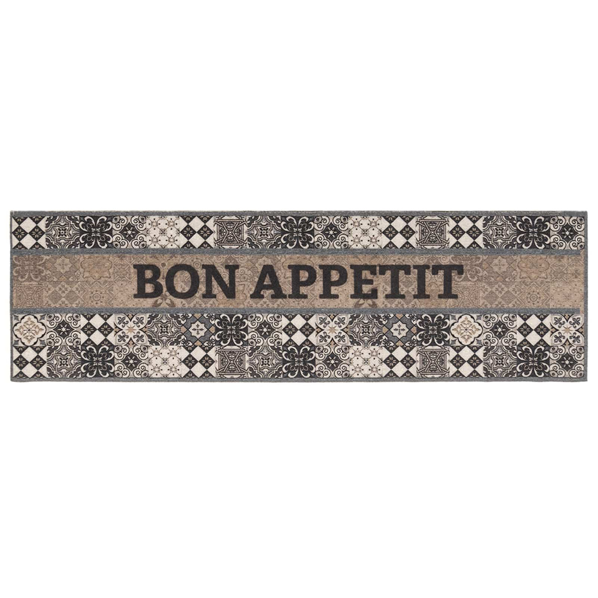 Kitchen Rug Grey Bon Appetit Polyamide