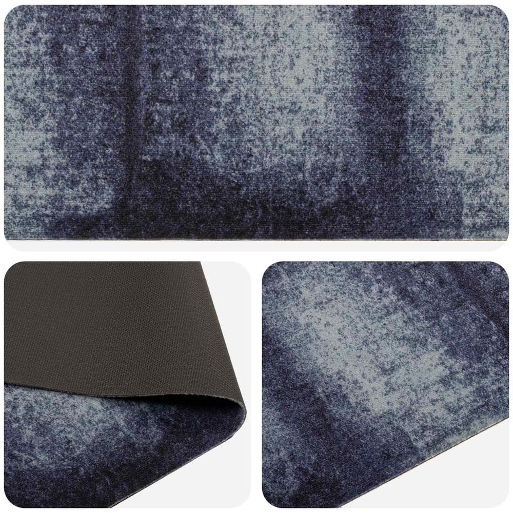 Kitchen Rug Blue Shade Polyamide Washable