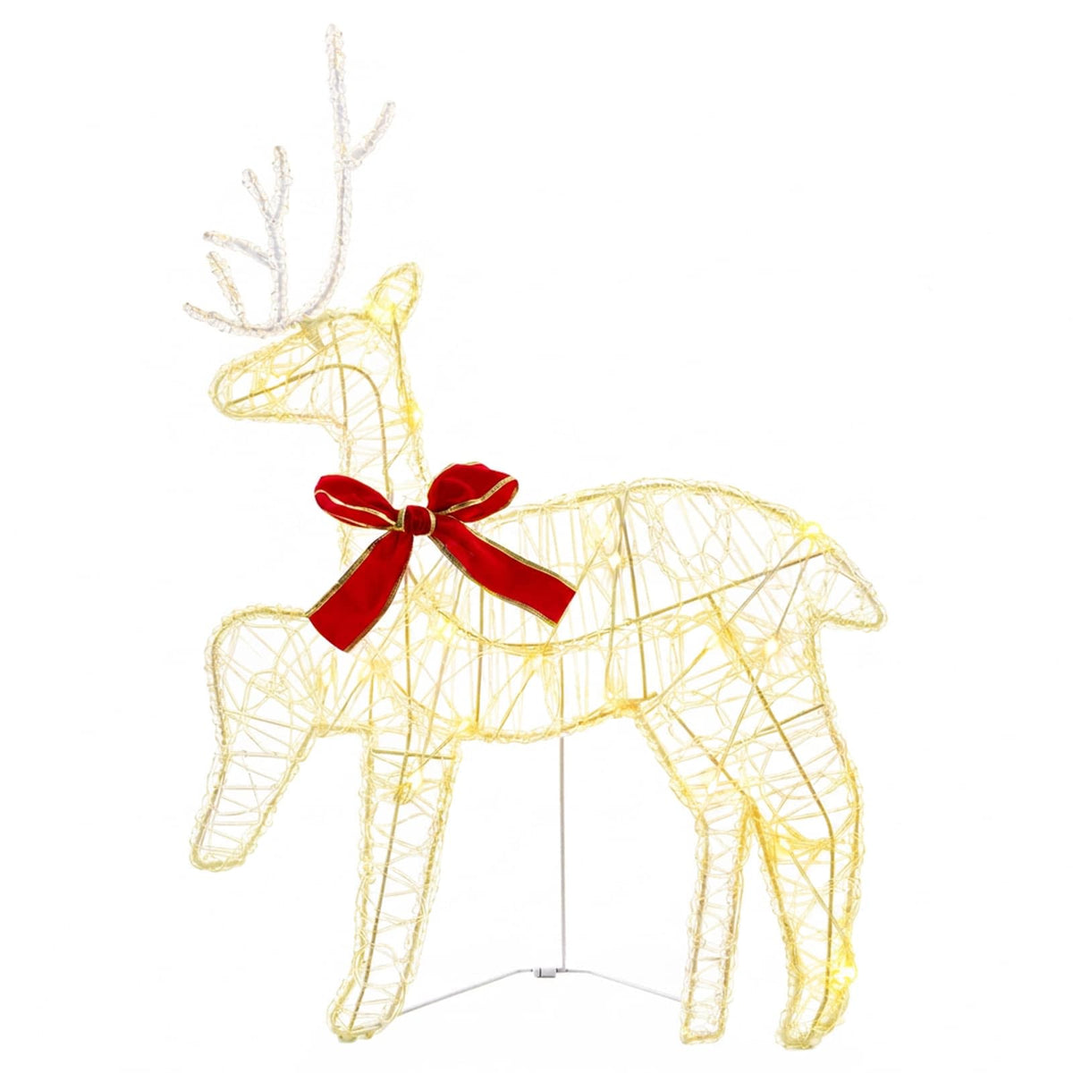 Christmas Reindeer 2 pcs 40 LEDs 43 x 19 x 65 cm Warm white