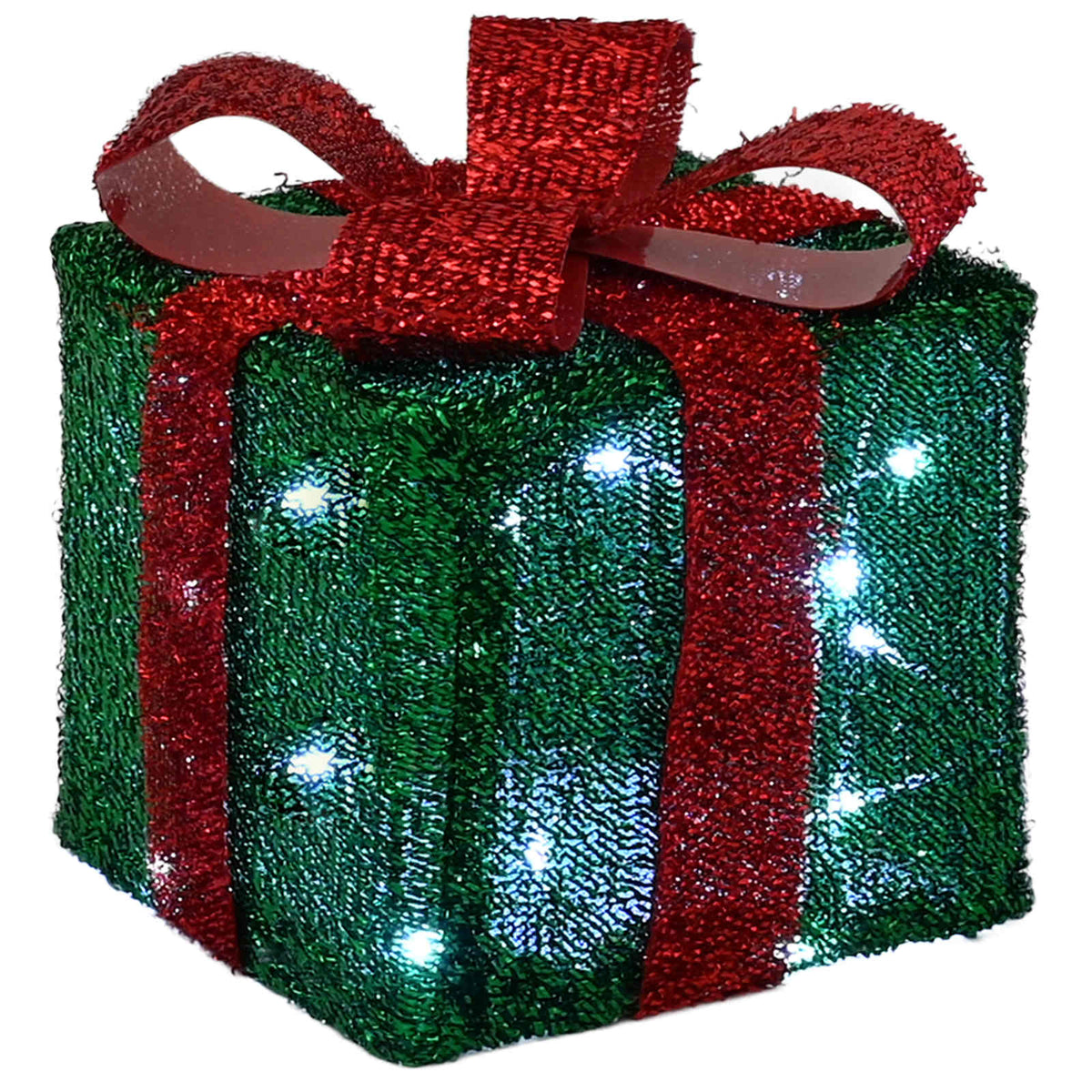 vidaXL Lighted Christmas Gift Box 3 pcs 64 LEDs Cold White 5