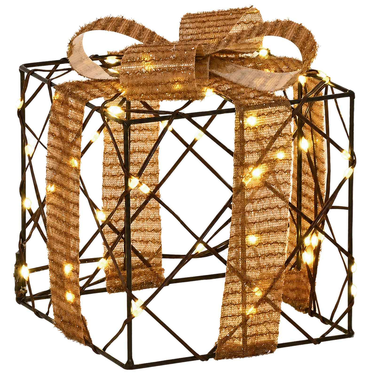 vidaXL Lighted Christmas Gift Box 3 pcs 150 LEDs Warm White 6