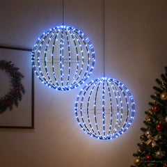 vidaXL Christmas Finial Light 192 LEDs 2 pcs