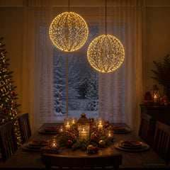 Christmas Finial Light 600 LEDs 2 pcs Ø 50 x 52 cm Warm white