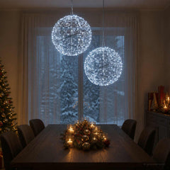 Christmas Finial Light 600 LEDs 2 pcs Ø 50 x 52 cm Cold white