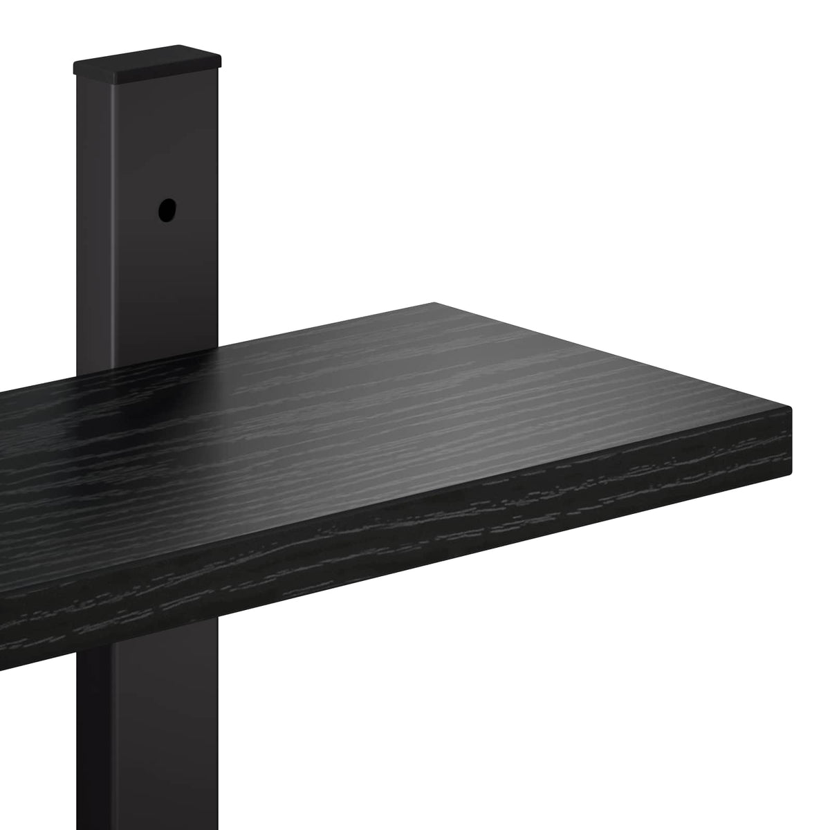 vidaXL Wall Shelf Black Oak 102 x 13.5 x 102 cm Engineered Wood 6