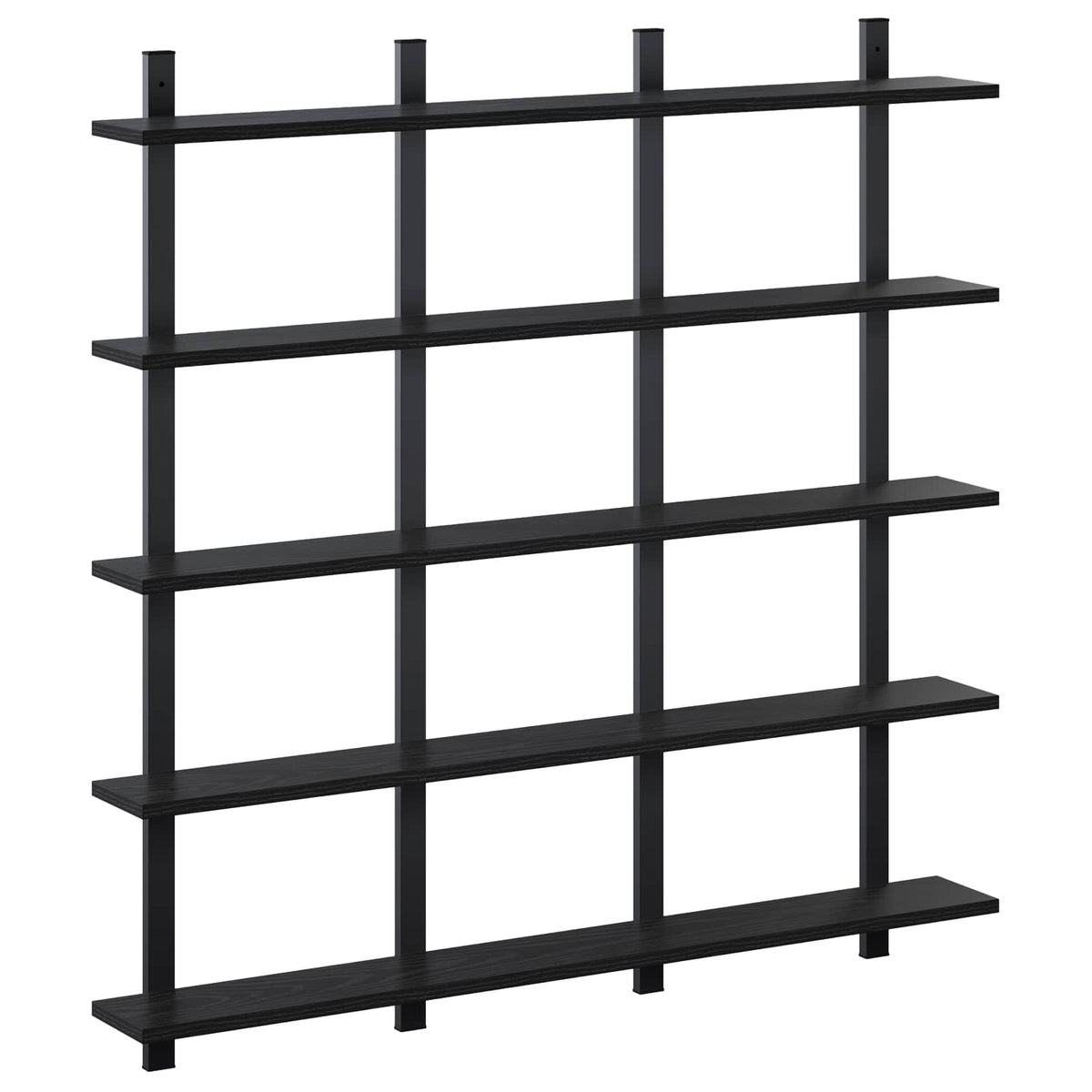 vidaXL Wall Shelf Black Oak 102 x 13.5 x 102 cm Engineered Wood 2