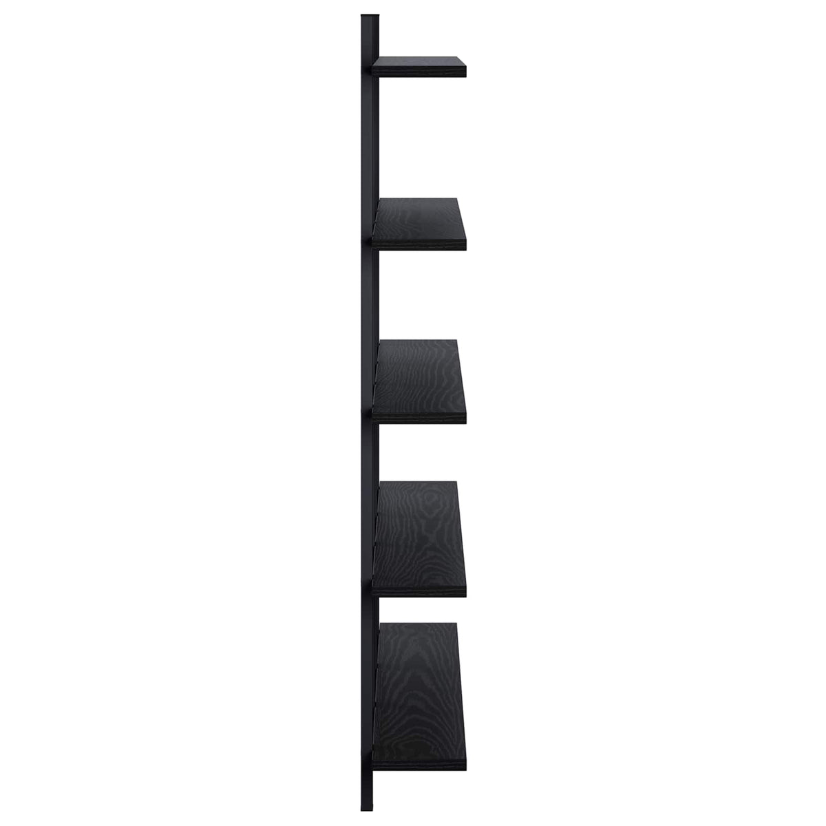 vidaXL Wall Shelf Black Oak 102 x 13.5 x 102 cm Engineered Wood 4