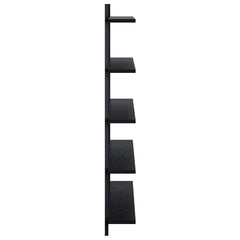 vidaXL Wall Shelf Black Oak 102 x 13.5 x 102 cm Engineered Wood 4