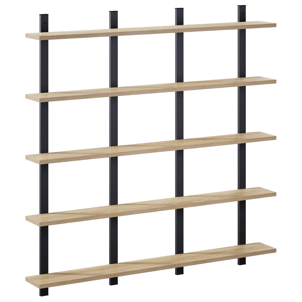 vidaXL Wall Shelf Sonoma Oak 102 x 13.5 x 102 cm Engineered Wood 2