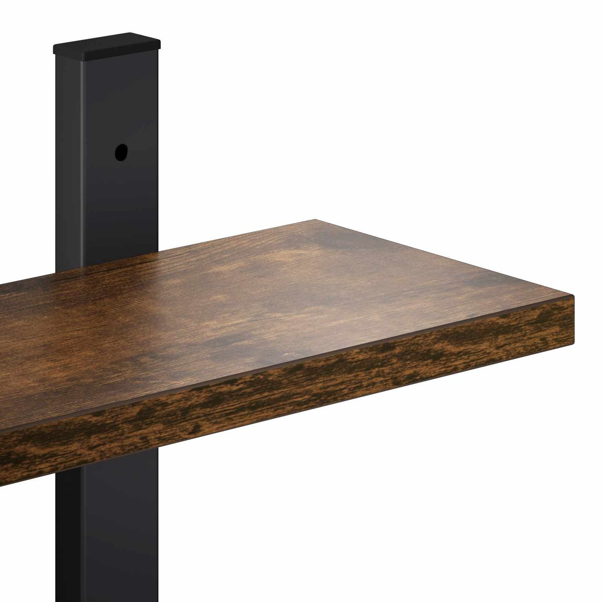 vidaXL Wall Shelf Smoked Oak 102 x 13.5 x 102 cm Engineered Wood 6