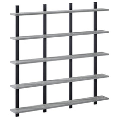 Wall Shelf Engineered Wood Width 102 cm Grey sonoma