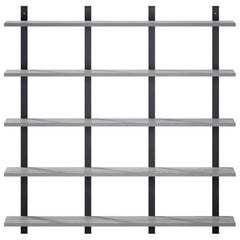 vidaXL Wall Shelf Grey Sonoma 102 x 13.5 x 102 cm Engineered Wood 3