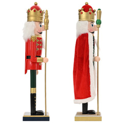 vidaXL Christmas Nutcracker TURKU 2 pcs Red and Black 50 cm 4