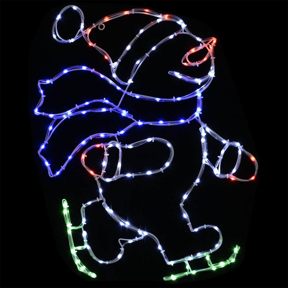 vidaXL LED Sign Skating Santa LOVIISA 120 LEDs Multicolour 53 x 70 cm 4