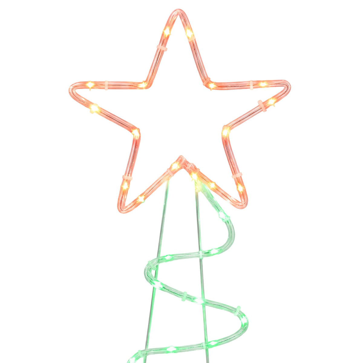 LED Sign Christmas Tree LOVIISA 100 LEDs 51 x 99 cm Red and green