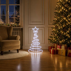 LED Sign Christmas Tree LOVIISA 100 LEDs 51 x 99 cm Cold white