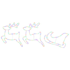 Reindeer and Sleigh Christmas Decoration LOVIISA 180 LEDs Multicolour