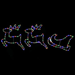 Reindeer and Sleigh Christmas Decoration LOVIISA 180 LEDs Multicolour