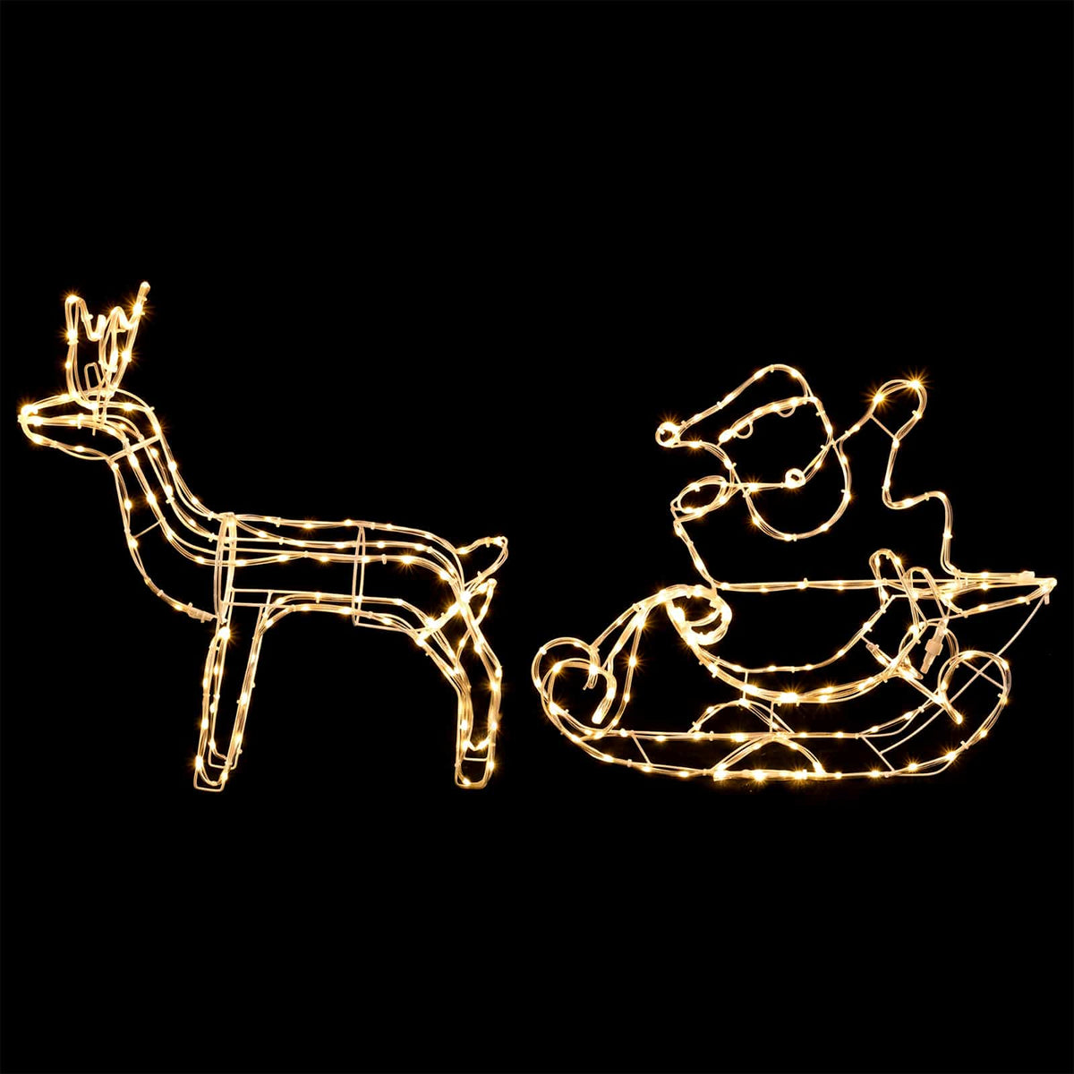 Reindeer and Sleigh Christmas Decoration LOVIISA 320 LEDs Warm white