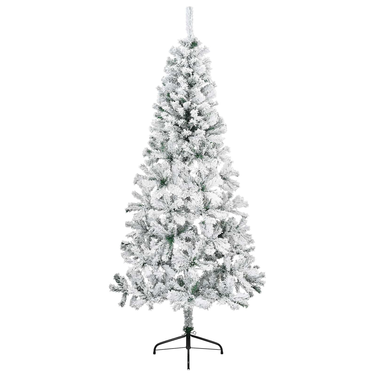 Artificial Christmas Tree with Bauble 300 LEDs 180 cm with LEDs & black balls