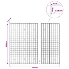 Gabion with 3.5 mm Wire and 10x10 cm Mesh 1050x30x200 cm 1050 cm