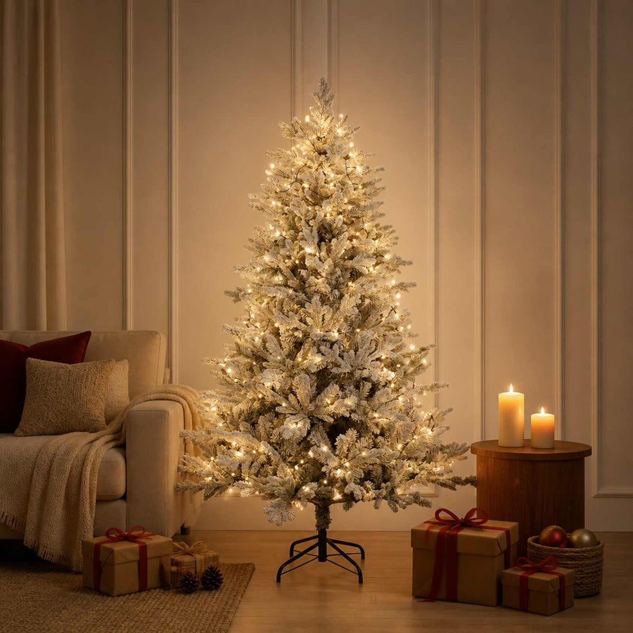 Artificial Hinged Christmas Tree 150 LEDs Warm White 120 cm