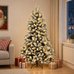 Artificial Christmas Tree Bauble LEDs Green White