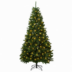 Artificial Christmas Tree Mid-green Bauble LEDs Medium Green