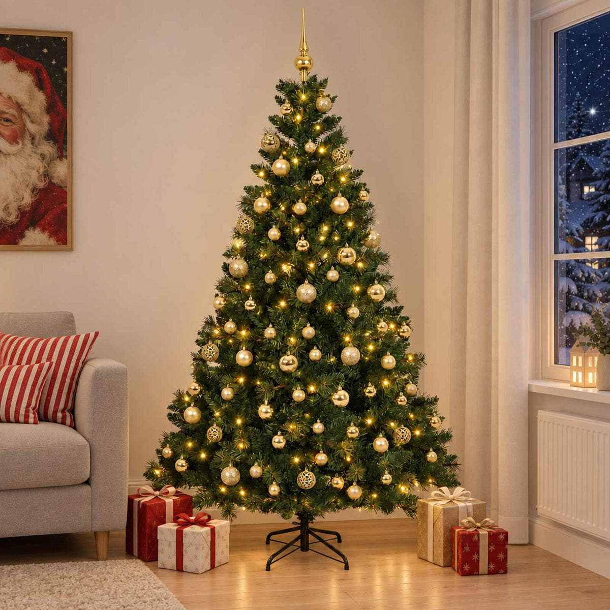 Artificial Christmas Tree Bauble LEDs
