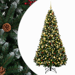 Artificial Christmas Tree Green Bauble LEDs