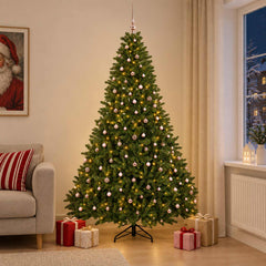Artificial Christmas Tree with Baubles 300 cm Light Green Ø 177 x 300 cm with 300 LEDs&pink balls