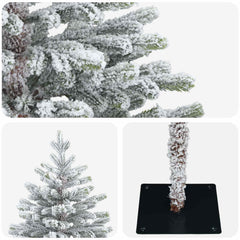 vidaXL Artificial Hinged Christmas Tree 150 cm PVC and Metal 4
