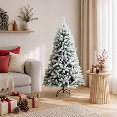 Artificial Christmas Tree with Bauble 150 LEDs Green and White 150 cm without LED
