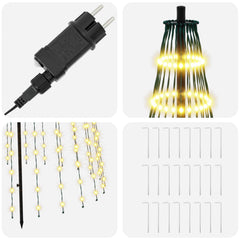 LED Christmas Tree EKENAS 270 LEDs Warm White Steel 285 cm