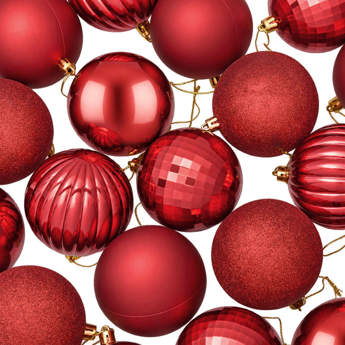 vidaXL Christmas Ball Set 50 pcs Red 8 cm Polystyrene 5