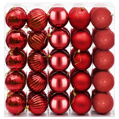 vidaXL Christmas Ball Set 50 pcs Red 8 cm Polystyrene 3