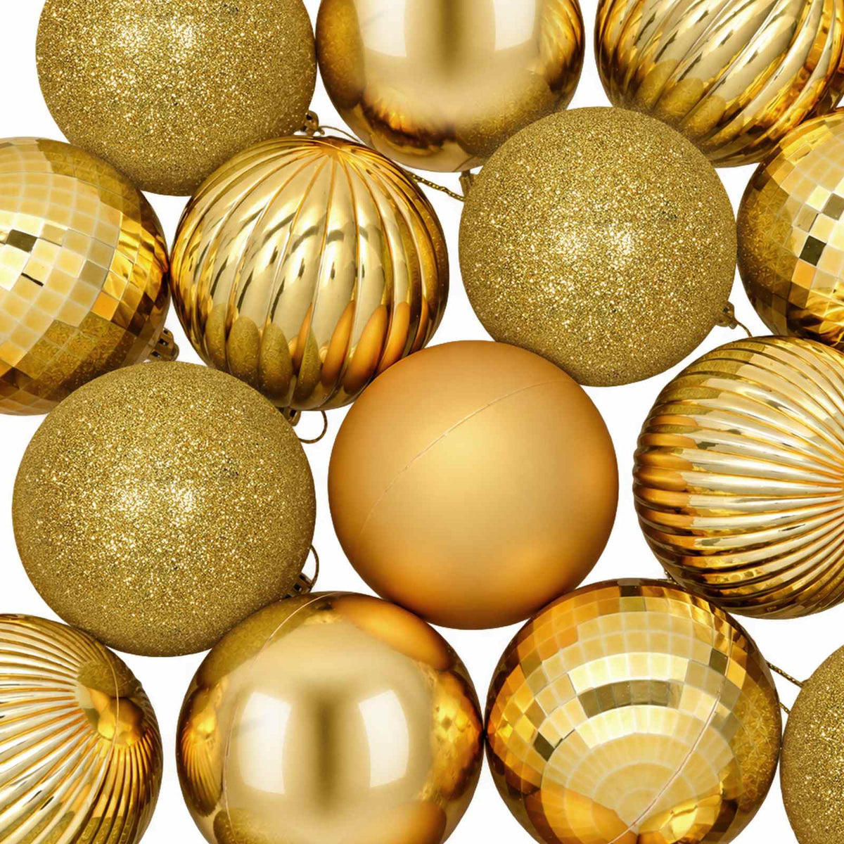 vidaXL Christmas Ball Set 50 pcs Gold 8 cm Polystyrene 5